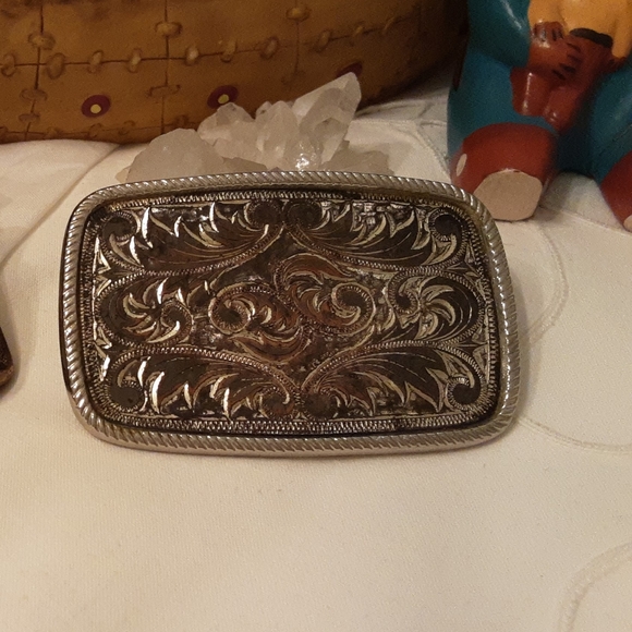 VTG. TE EXPRESS SOLID BRASS RAILROAD BELT BUCKLE - Picture 8 of 16